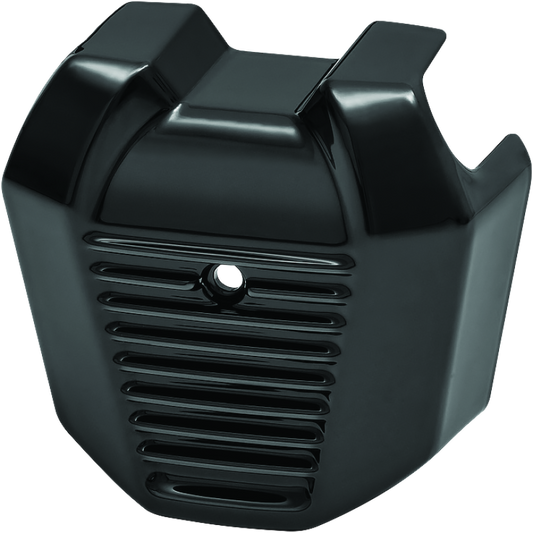 Kuryakyn Precision Coil Cover in black for Harley-Davidson Softail models 2018-2025, close-up of the motorcycle coil cover.