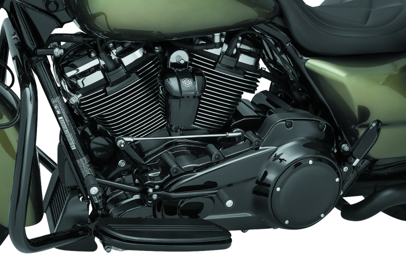 Kuryakyn Precision Inner Primary Cover for Harley Davidson 2017-2018 in black, metal motorcycle engine part with Kuryakyn branding