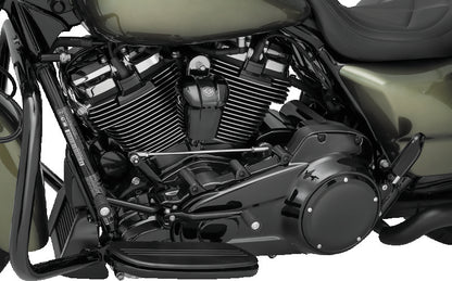 Kuryakyn Precision Spark Plug Cover for Harley Davidson 2017-2018 models, black metal with Kuryakyn logo detail