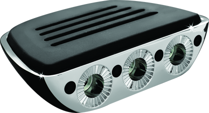 Kuryakyn Premium Mini Board with Male Mount Adapter in chrome for powersports vehicles, providing compact support and stability.