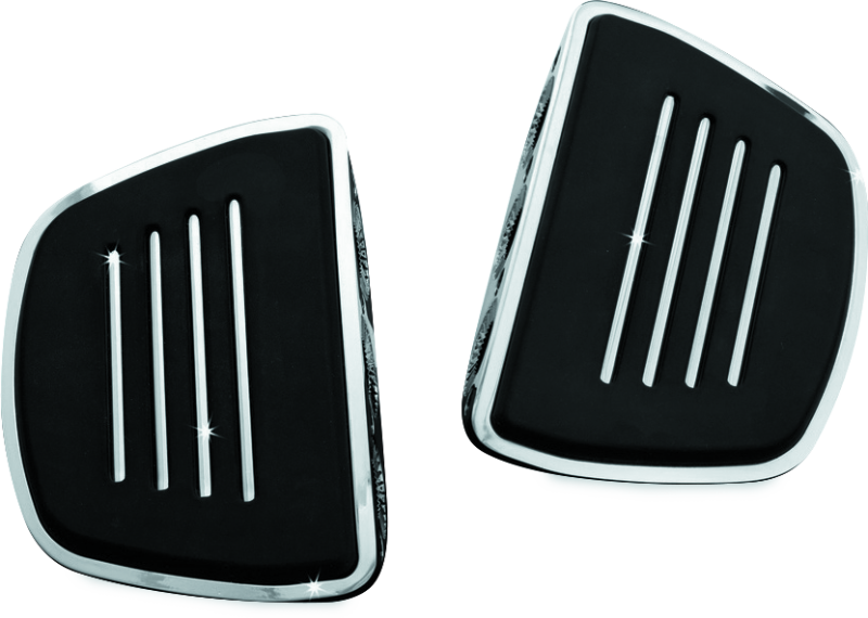 Kuryakyn Premium Mini Board in chrome without male mount adapter, designed for motorcycle footrest or passenger footpeg.