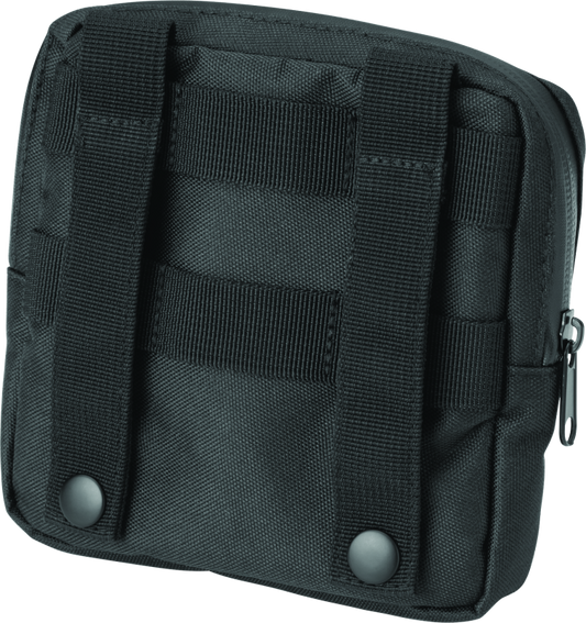Kuryakyn Quick Stash Molle Pouch in black with adjustable straps and multiple compartments for secure storage on motorcycle gear