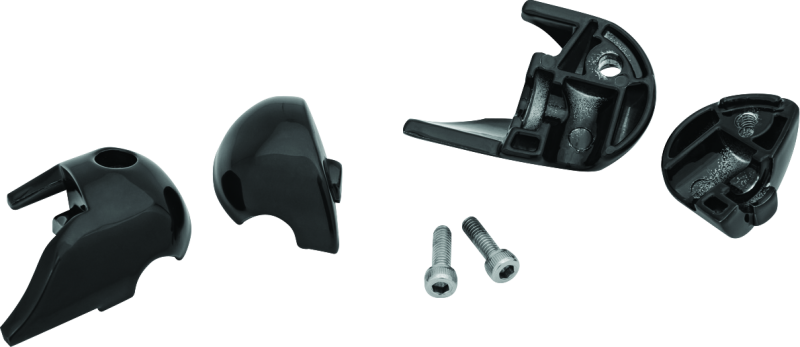 Kuryakyn rear Atto turn signal adapter in black for Indian Chieftain and Challenger motorcycles, shown installed on the bike.