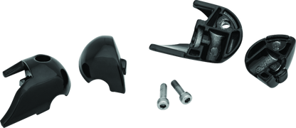 Kuryakyn rear Atto turn signal adapter in black for Indian Chieftain and Challenger motorcycles, shown installed on the bike.