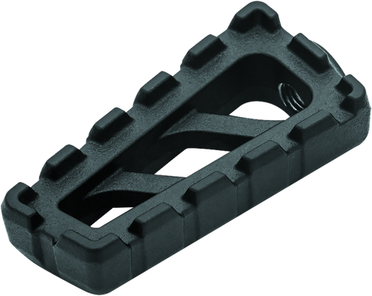 Kuryakyn Riot shift peg in satin black for Harley-Davidson motorcycles, featuring a sleek, durable design for custom riding style.