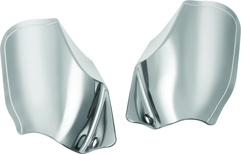 Kuryakyn Saddle Shields XL Smoke for Harley Davidson Sportster models, showing dark tinted motorcycle saddle shield overlays.