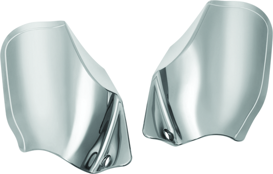 Kuryakyn Saddle Shields XL Smoke for Harley Davidson Sportster models, showing dark tinted motorcycle saddle shield overlays.