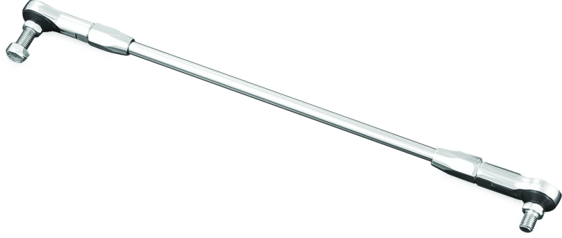 Chrome Kuryakyn Shift Linkage part 1077 for Harley Davidson touring models, shown with detailed metal finish and mounting points