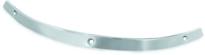 Kuryakyn Chrome Smooth Windshield Trim for Harley-Davidson Touring Models, part #1387, showing sleek chrome finish on motorcycle windshield.