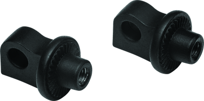 Kuryakyn Satin Black Splined Peg Adapters for Powersports Footrests, model 8898, designed for motorcycle footrest customization.
