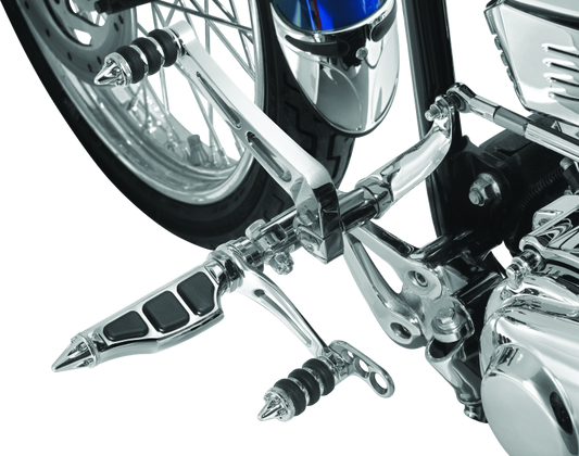 Kuryakyn Stiletto shift peg in chrome with aggressive styling and durable die-cast construction for motorcycle gear.