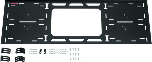 Kuryakyn Takrak headache rack installed on Polaris Ranger 1000 (2020-2021), black metal construction with mounting brackets.