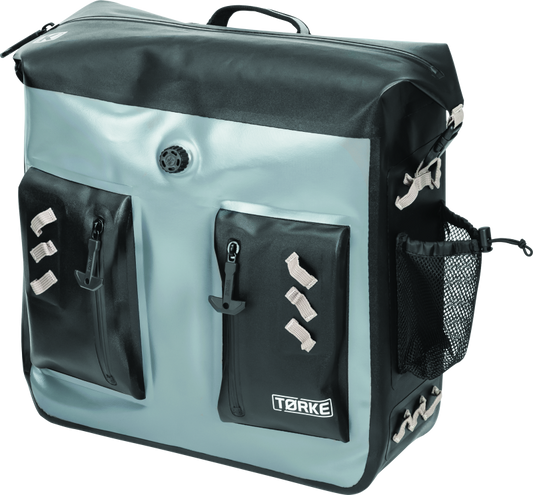 Kuryakyn Torke 24L Solo Dry Pannier waterproof motorcycle storage bag with external pockets and removable support structure.