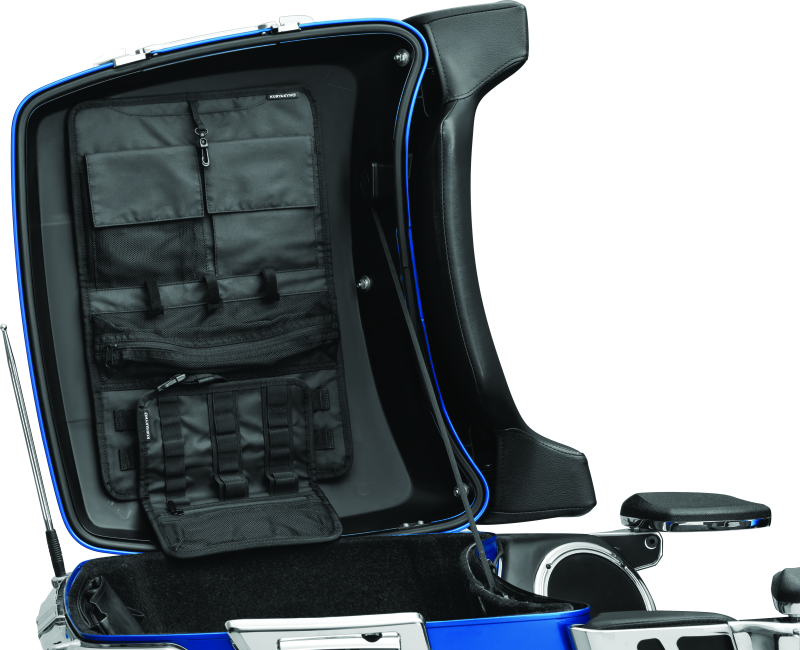 Kuryakyn, Kuryakyn Tour-Pak Lid Organizer with Secure Snap Tabs and MOLLE Tool Roll - Black