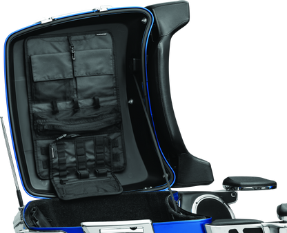 Kuryakyn, Kuryakyn Tour-Pak Lid Organizer with Secure Snap Tabs and MOLLE Tool Roll - Black