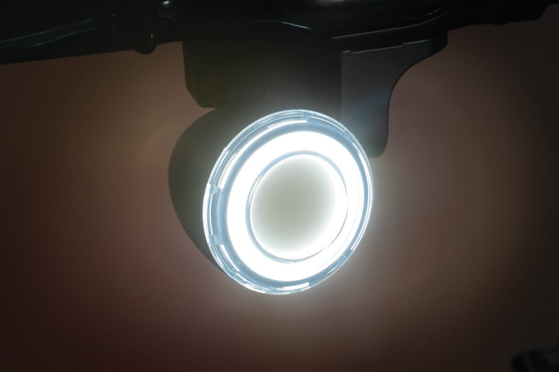 Kuryakyn Tracer LED front turn signal insert for Harley Davidson FLHX and FLTR models 2008-2015, showing clear LED lights.