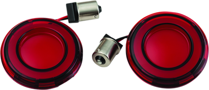 Kuryakyn Tracer LED front turn signal insert for Harley Davidson with red light and red lens, part 2908.