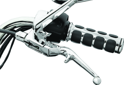 Kuryakyn Trigger Levers for Harley Davidson 2008-2009 Touring Models, black handle design with chrome accents.