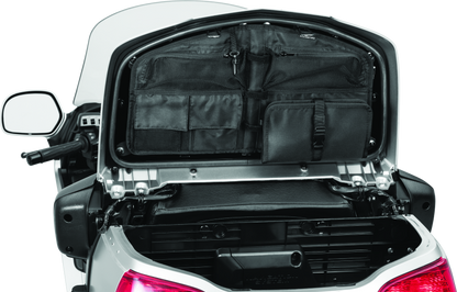 Kuryakyn trunk lid organizer for Honda Gold Wing 2001-2005, showing the black storage compartments on the vehicle's trunk lid.