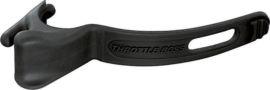 Kuryakyn Universal Standard Throttle Boss XL in black for powersports vehicles, shown attached to motorcycle throttle grip.