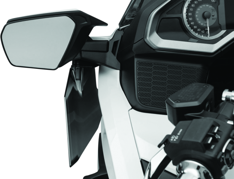 Kuryakyn Upper Air Deflectors for Honda GL1800 Gold Wing 2018-2021, mounted on the motorcycle's fairing.