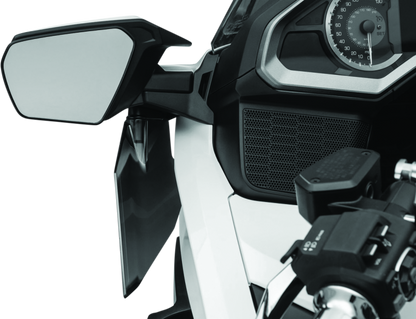Kuryakyn Upper Air Deflectors for Honda GL1800 Gold Wing 2018-2021, mounted on the motorcycle's fairing.