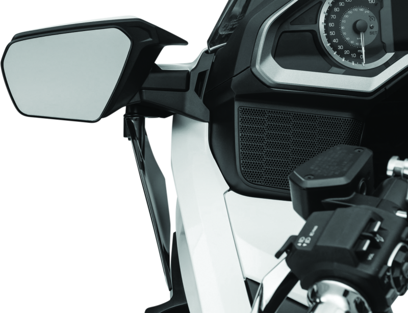 Kuryakyn Upper Air Deflectors for Honda GL1800 Gold Wing 2018-2021, black aerodynamic motorcycle accessories.