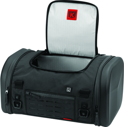 Kuryakyn Xkursion XS Steward Roll Bag for powersports vehicles, durable storage with adjustable straps and compact design.