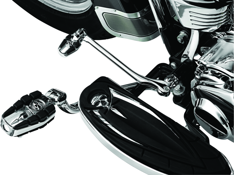 Kuryakyn Zombie Pegs with Male Mount in chrome, durable motorcycle foot pegs designed for style and stability.