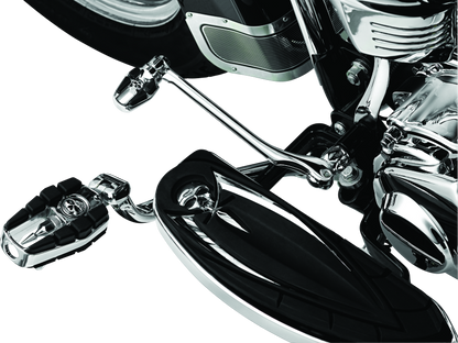 Kuryakyn Zombie Pegs with Male Mount in chrome, durable motorcycle foot pegs designed for style and stability.