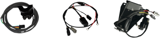 Legend Suspension Air-A M-Eight Softail air suspension system showing adjustable components and air bags for motorcycle comfort and stability.