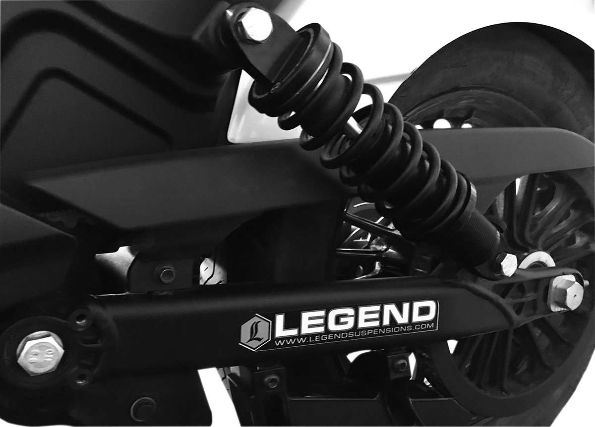 Legend Suspension Revo-A Coil Suspension in black, showcasing the durable coil spring and shock absorber for off-road vehicles.