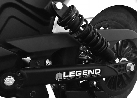Legend Suspension Revo-A Coil Suspension in black, showcasing the durable coil spring and shock absorber for off-road vehicles.