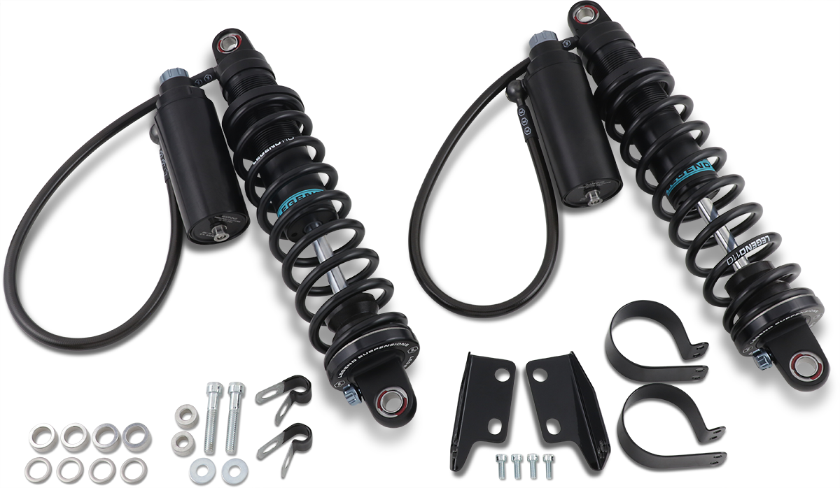 LEGEND SUSPENSION, Legend Suspension Revo ARC Remote Reservoir Shocks - 14 Inch - Black by Legend Suspension Part 1310-1888