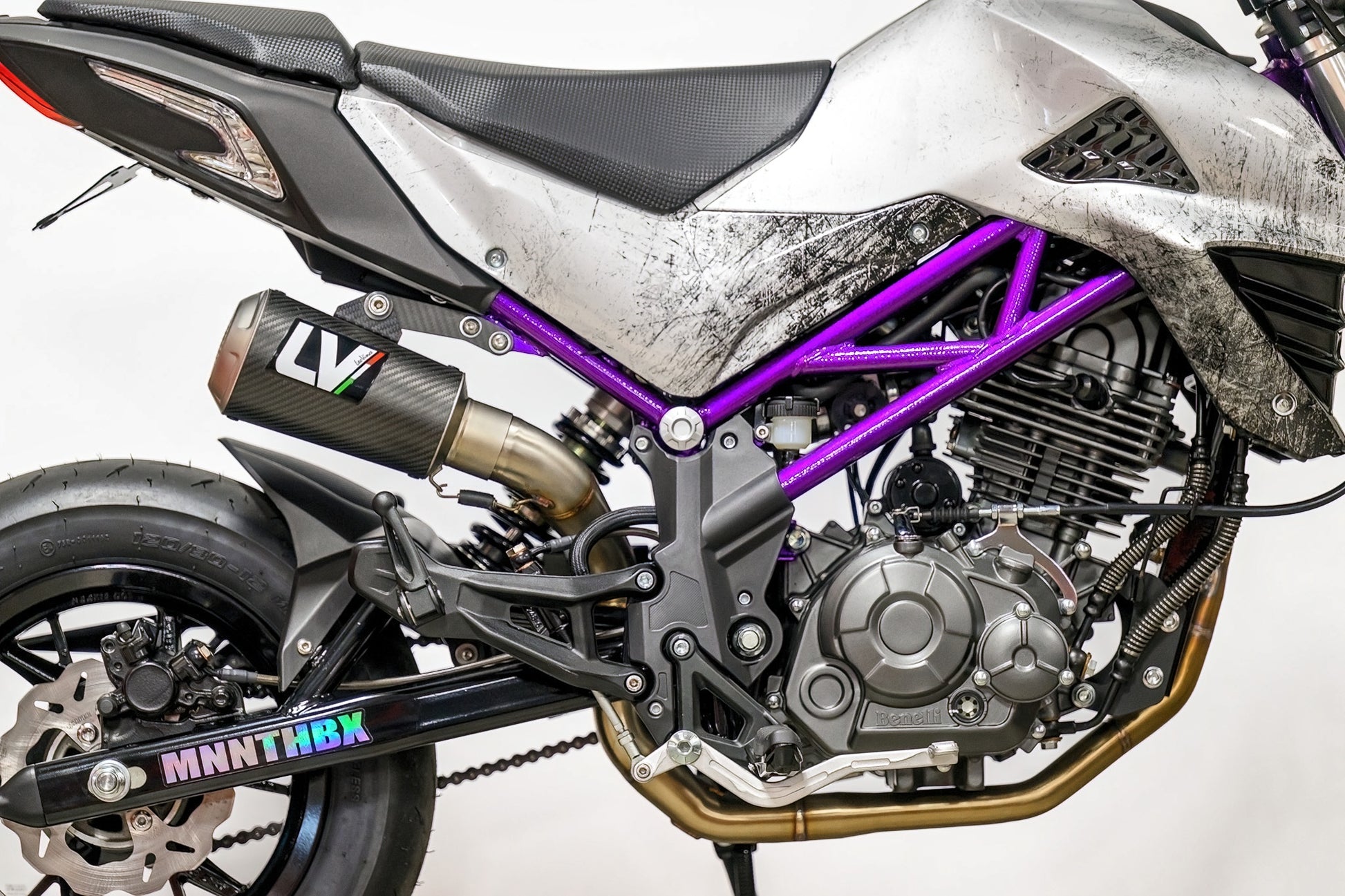 BENELLI TNT 135 FULL EXHAUST SYSTEM- LEO VINCE CARBON FIBER - Howling Moto
