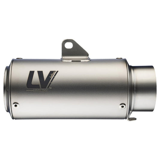 Leovince LV Corsa Titanium slip-on exhaust for Yamaha YZF-R6 2006-2020, showcasing sleek titanium finish and exhaust pipe design.