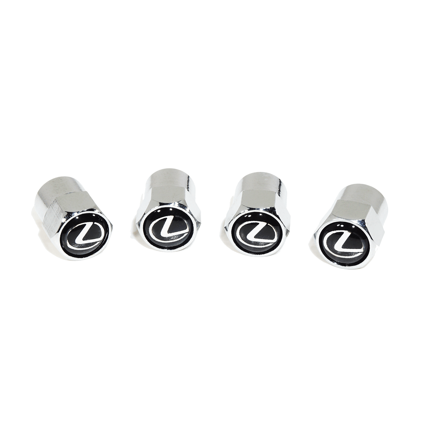 Chrome Valve Stem Tire Caps, Style: Lexus - Howling Moto