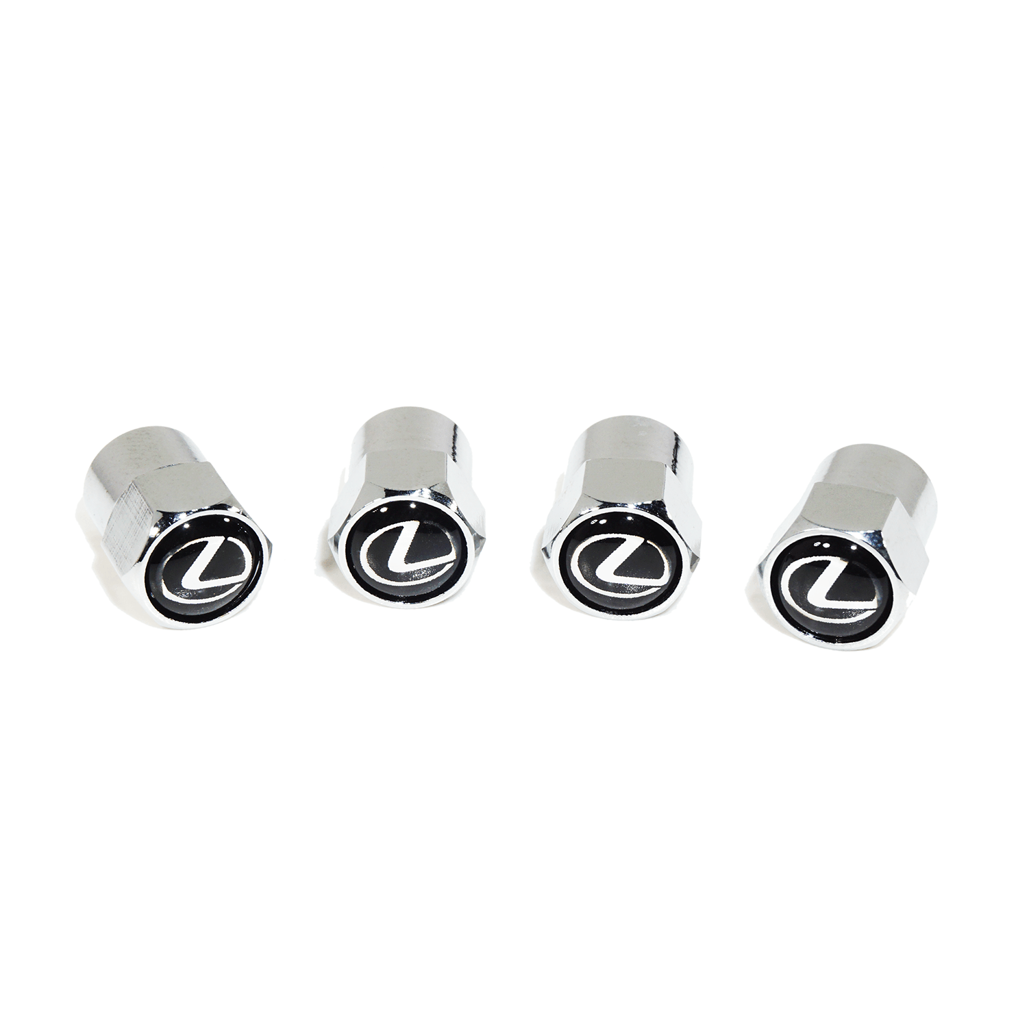 Chrome Valve Stem Tire Caps, Style: Lexus - Howling Moto
