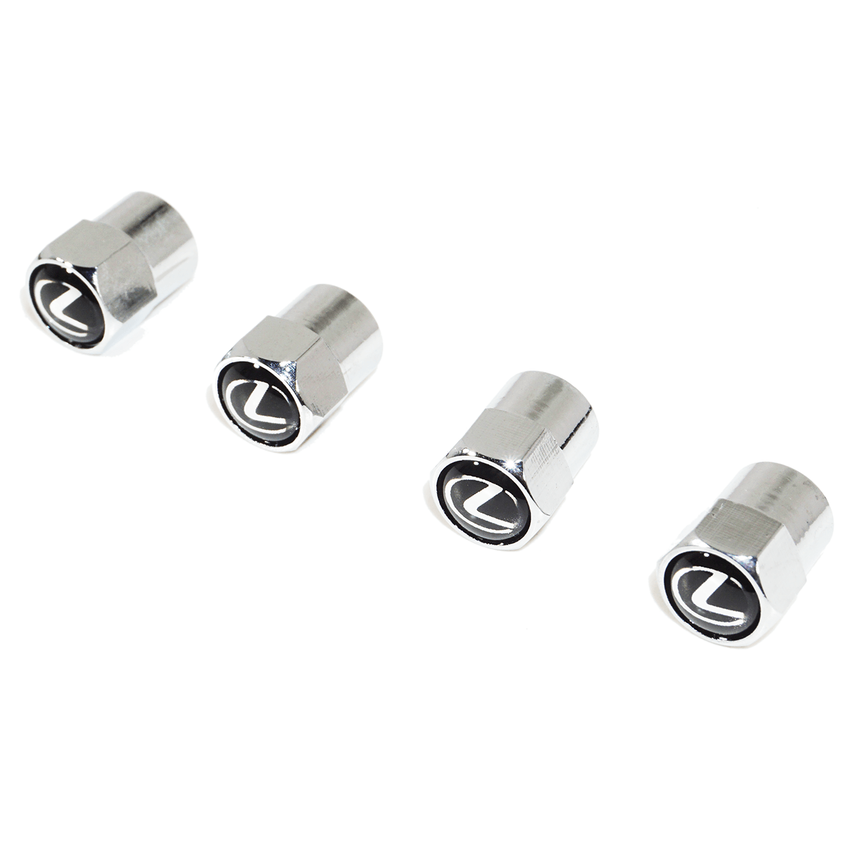 Chrome Valve Stem Tire Caps, Style: Lexus - Howling Moto