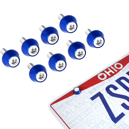 ZSPEC License Plate Bolts, SHSC M6x20 w/Washers, Stainless & Billet, 8-Pack - Howling Moto