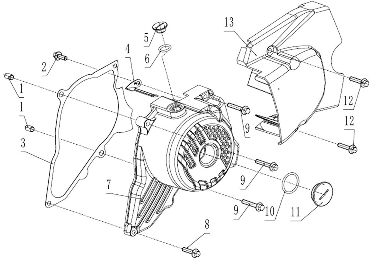 Crankcase Cover Gasket Left - Howling Moto