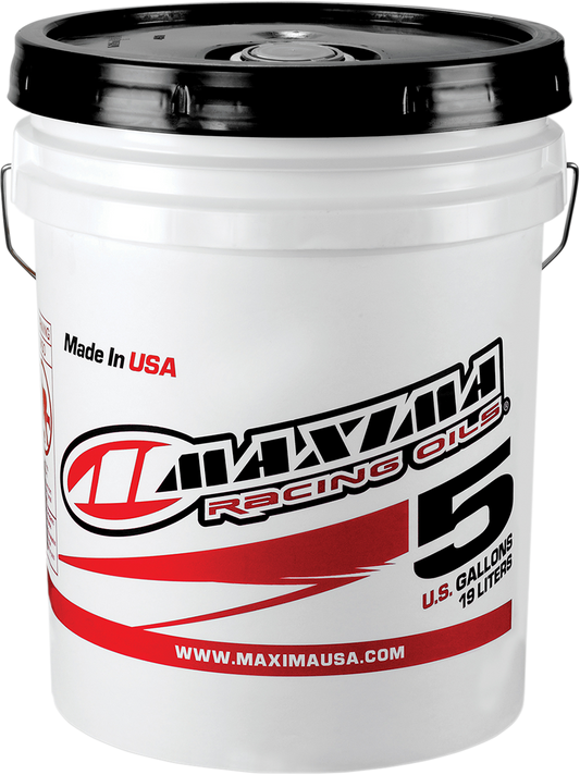 Maxima Racing Oil Formula K2 Injector Oil in a 5-gallon container, designed for high-performance engine lubrication.