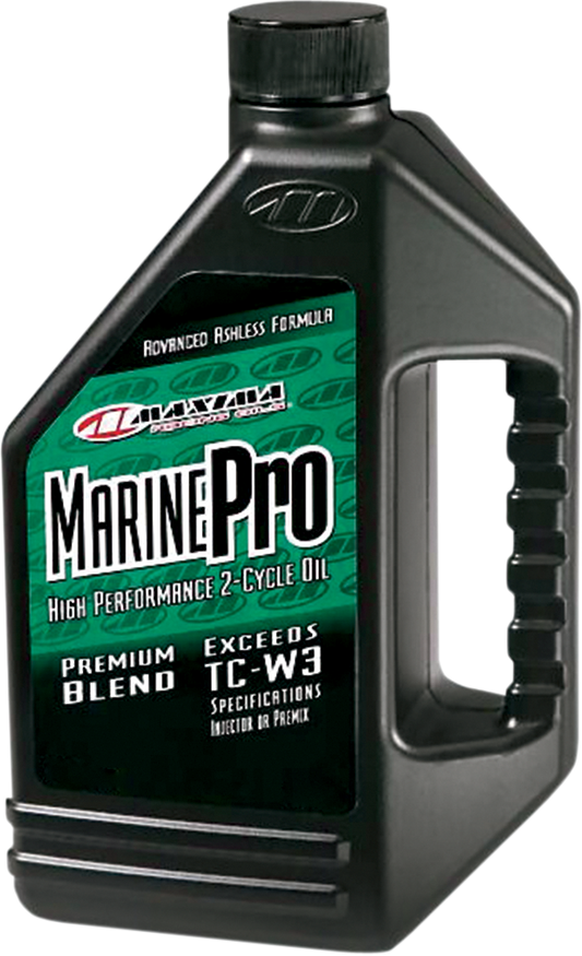 MAXIMA RACING OIL Marine Pro 2-Stroke Engine Oil gallon for outboards and personal watercraft, featuring the MAXIMA brand label.