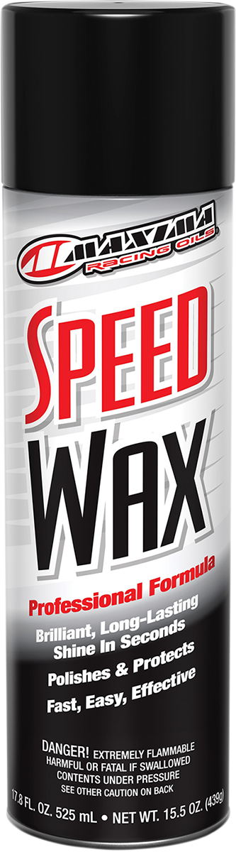 MAXIMA RACING OIL Speed Wax Detailer aerosol spray bottle for quick shine and protection on vehicles.