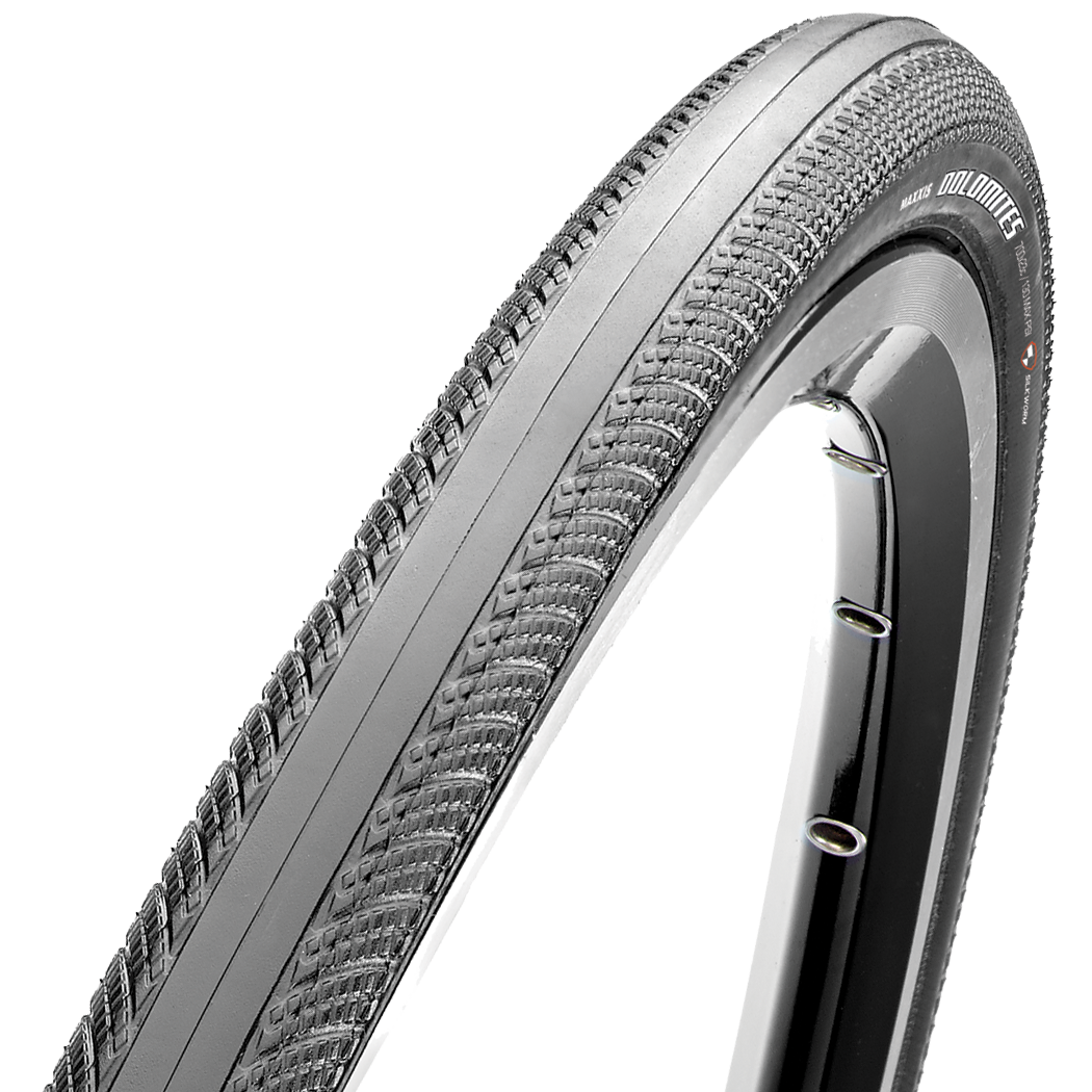 Hycline Maxxis Dolomites 700x25C road bike tire shown with tread pattern and sidewall details.