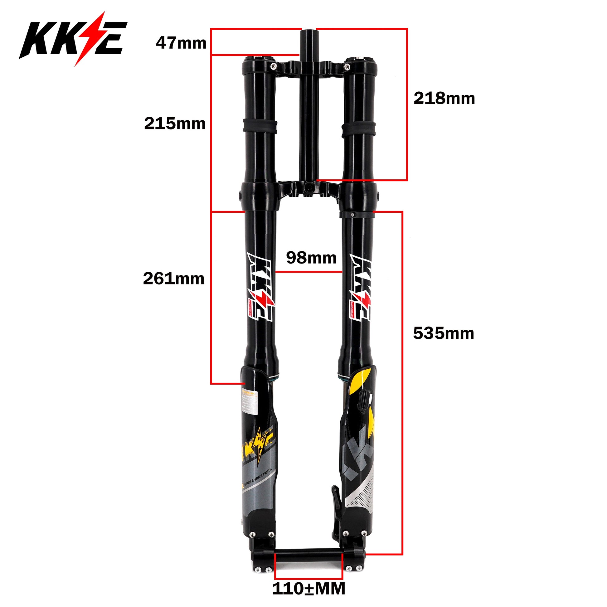 KKE 37MM Aluminum Front Fork Suspension Kit Fit SURRON Light Bee, E-Ride Pro-SS, Talaria Sting MX3/MX4/R (Collective) - Howling Moto