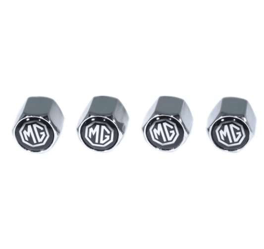 Chrome Valve Stem Tire Caps, Style: MG - Howling Moto