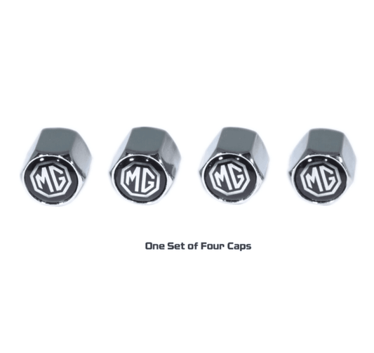 Chrome Valve Stem Tire Caps, Style: MG - Howling Moto