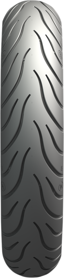 Michelin Commander III front motorcycle tire 130/60B19 61H for V-twin motorcycles showing tread pattern and sidewall details.