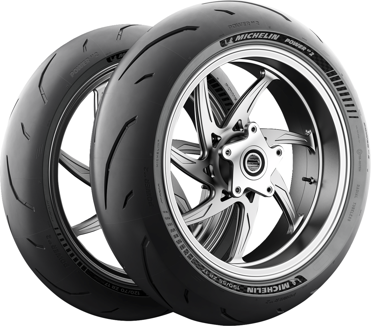 Michelin Power GP2 rear motorcycle tire 180/55ZR17 with 73W rating, designed for road and track performance.